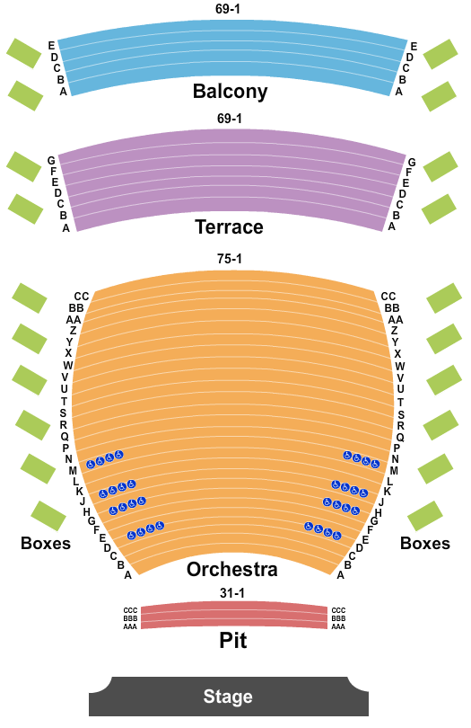 first interstate center for the arts seating chart